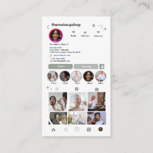 Tarjeta De Visita Instagram Social Media Sage Conéctate con nosotros