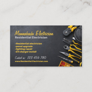 Tarjeta De Visita Instalación de cargador de VE para electricista re