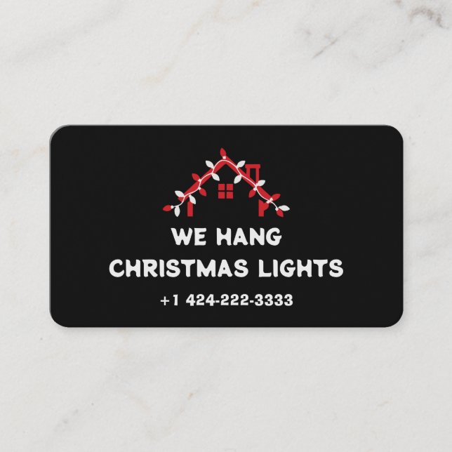 Tarjeta De Visita 💡 Instalación de Luces de Navidad (Anverso)