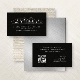 Tarjeta De Visita Instalación de Luces de Navidad