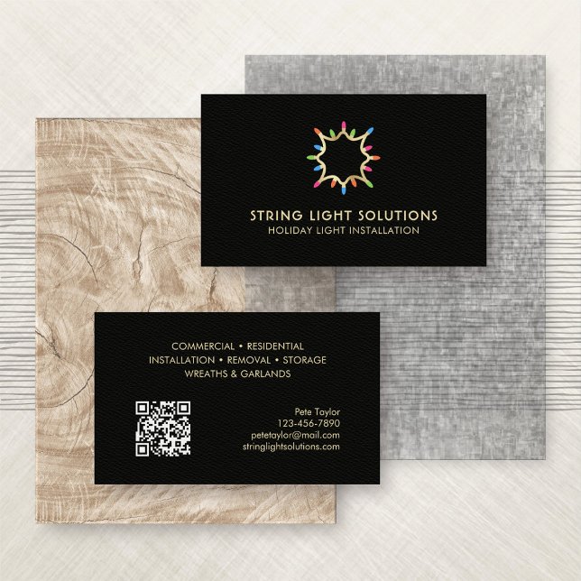 Tarjeta De Visita Instalación de Luces de Navidad (Subido por el creador)