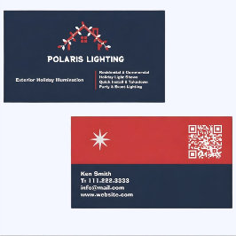 Tarjeta De Visita 🎄✩ ₊˚🦌⊹♡ Instalación de Luces de Navidad QR