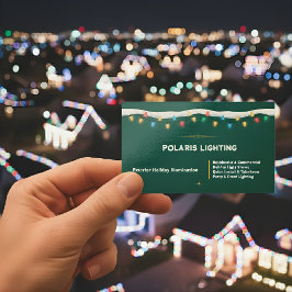Tarjeta De Visita Instalación de Luces de Navidad QR