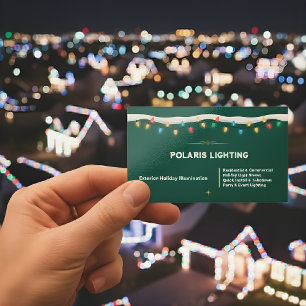 Tarjeta De Visita Instalación de Luces de Navidad QR