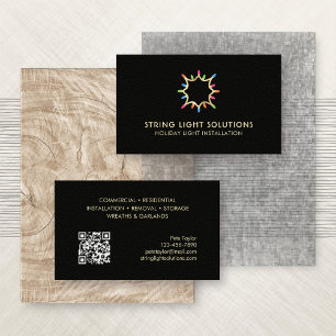 Tarjeta De Visita Instalación de luz de Navidades de vacaciones