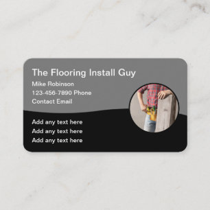 Tarjeta De Visita Instalación de piso único de Guay