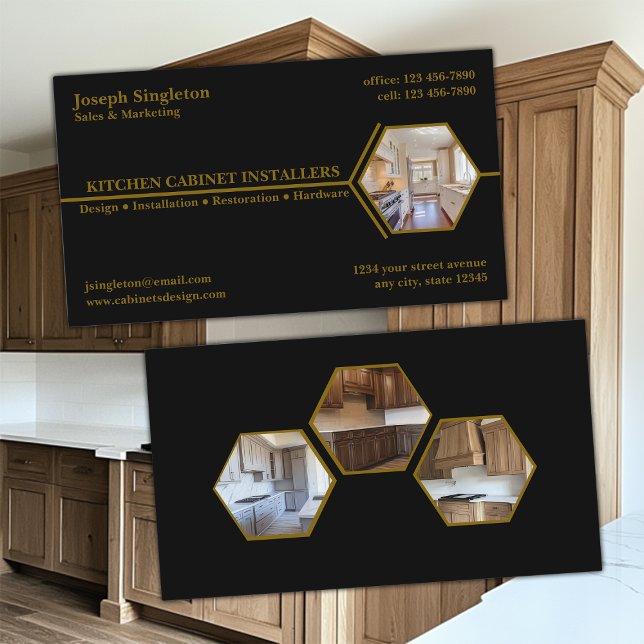Tarjeta De Visita Instalación del gabinete de cocina personalizado (Subido por el creador)