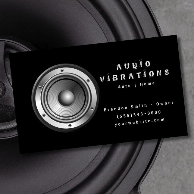 Tarjeta De Visita Instalación estéreo de audio negro (Subido por el creador)