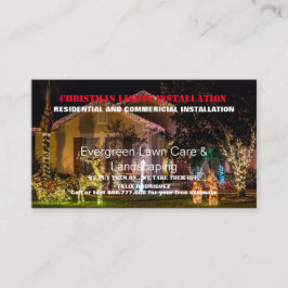 Tarjeta De Visita Instalación fotográfica de las luces de los navida