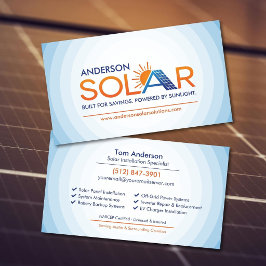 Tarjeta De Visita Instalación moderna de paneles solares profesional