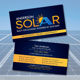 Tarjeta De Visita Instalación moderna de paneles solares profesional