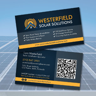 Tarjeta De Visita Instalación moderna de paneles solares profesional