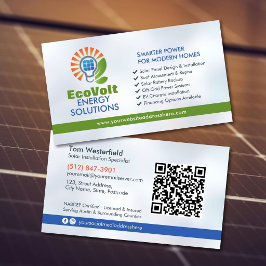 Tarjeta De Visita Instalación moderna y profesional de paneles solar
