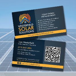 Tarjeta De Visita Instalación Profesional Moderna de Paneles Solares