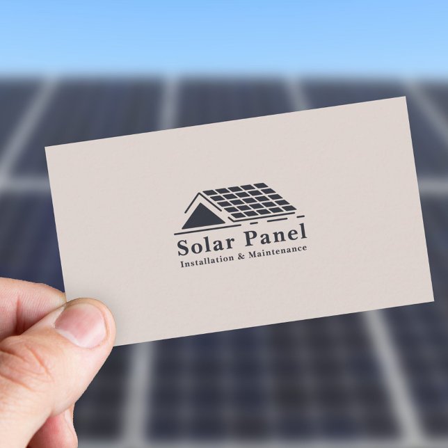Tarjeta De Visita Instalación y mantenimiento del panel solar (Solar Panel Installation & Maintenance Business Card)