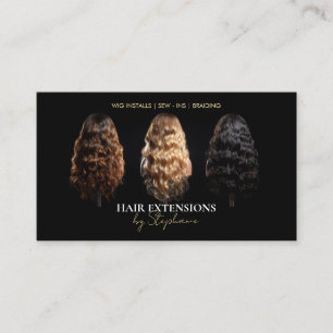 Tarjeta De Visita Instalaciones de Pelucas con Extensiones de Pelo d