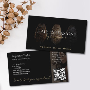 Tarjeta De Visita Instalaciones de Pelucas de Extensiones de Cabello