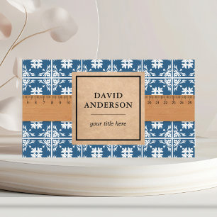 Tarjeta De Visita Instalador de baldosas azules para baño y cocina