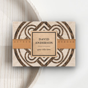 Tarjeta De Visita Instalador de baldosas de baño de mármol marrón