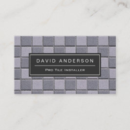 Tarjeta De Visita Instalador de mosaico de construcción Personalizar