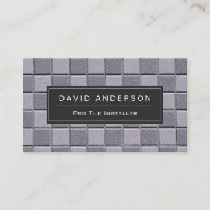 Tarjeta De Visita Instalador de mosaico de construcción Personalizar