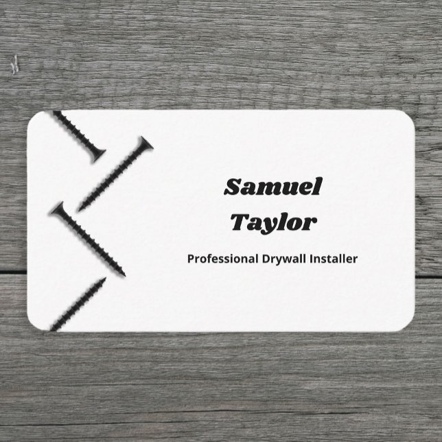Tarjeta De Visita Instalador de pared de secado (Drywall Installer Business Cards)