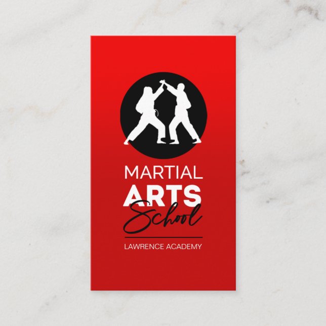 Tarjeta De Visita Instituto de la Academia de Artes Marciales (Anverso)