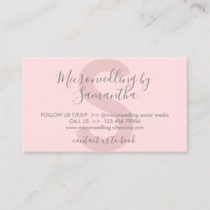 Tarjeta De Visita Instrucción de atención posterior de microneedling