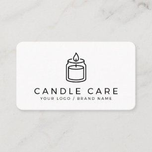 Tarjeta De Visita Instrucción de cuidado de velas de arte de línea m
