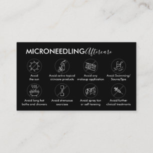 Tarjeta De Visita Instrucción de cuidado posterior a Microneedling n