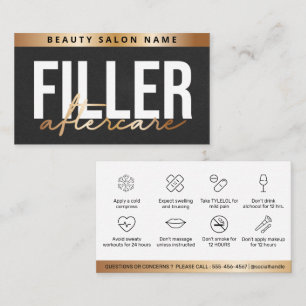 Tarjeta De Visita Instrucción de Filler de Botox Gold de Lujo Despu