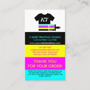 Tarjeta De Visita Instrucción de lavado de ropa con vinilo de transf