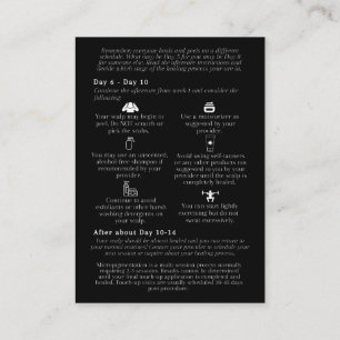 Tarjeta De Visita Instrucción de poscuidado de micropigmentación de