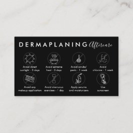 Tarjeta De Visita Instrucción de post cuidado posterior a Dermaplani