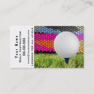 Tarjeta De Visita Instrucción del golf