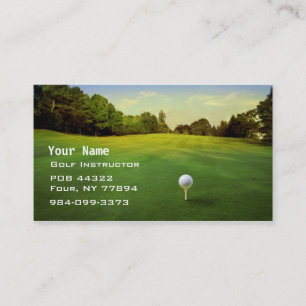 Tarjeta De Visita Instrucción del golf