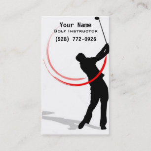 Tarjeta De Visita Instrucción del golf