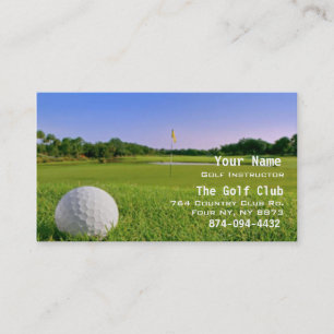 Tarjeta De Visita Instrucción del golf
