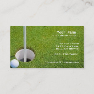 Tarjeta De Visita Instrucción del golf