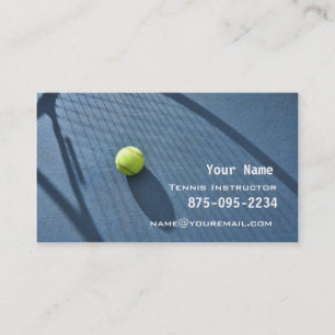 Tarjeta De Visita Instrucción del tenis