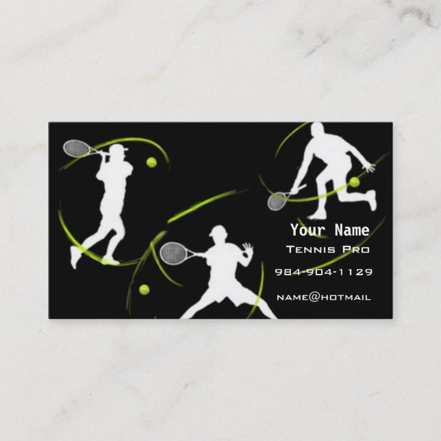 Tarjeta De Visita Instrucción del tenis (Anverso)