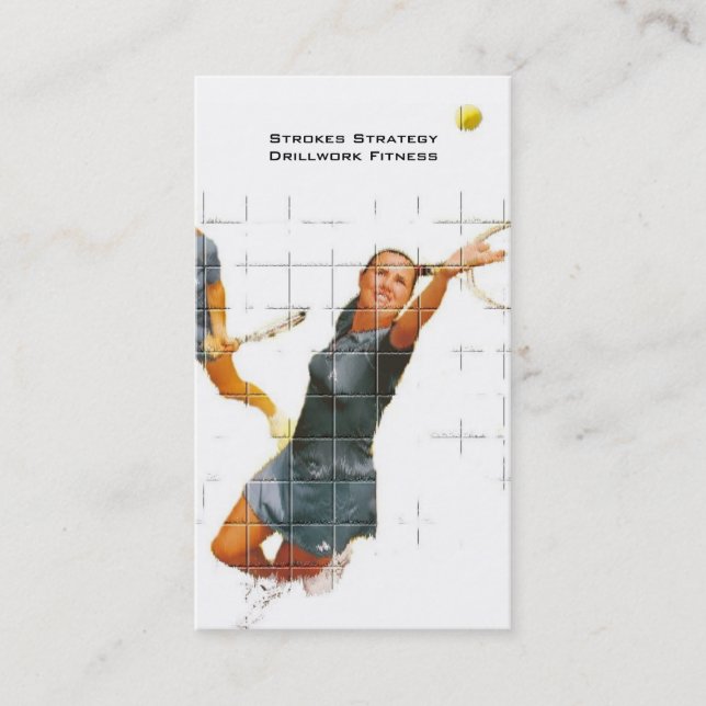 Tarjeta De Visita Instrucción del tenis (Anverso)