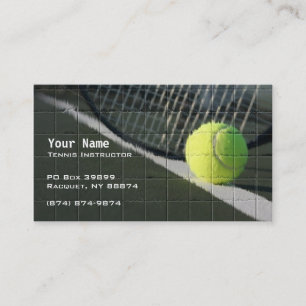 Tarjeta De Visita Instrucción del tenis