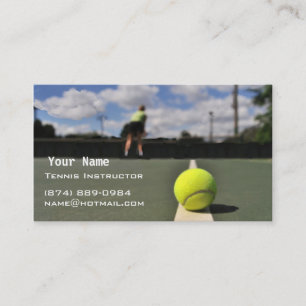 Tarjeta De Visita Instrucción del tenis