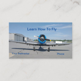Tarjeta De Visita Instrucción en Escuela de Entrenamiento de Vuelo