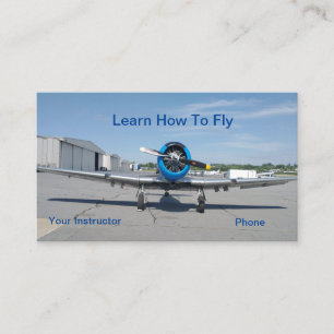 Tarjeta De Visita Instrucción en Escuela de Entrenamiento de Vuelo