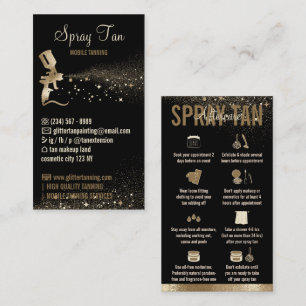 Tarjeta De Visita Instrucción para el cuidado después de Spray Tan