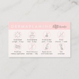 Tarjeta De Visita Instrucción posterior al cuidado después del Derma