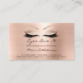 Tarjeta De Visita Instrucciones de Aftercare Lashes Extensión Chispa
