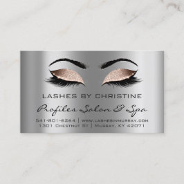 Tarjeta De Visita Instrucciones de Aftercare Lashes Extensión Rosa S